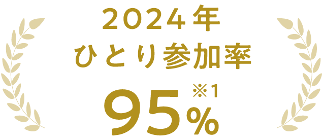 2024年ひとり参加率95％ ※1